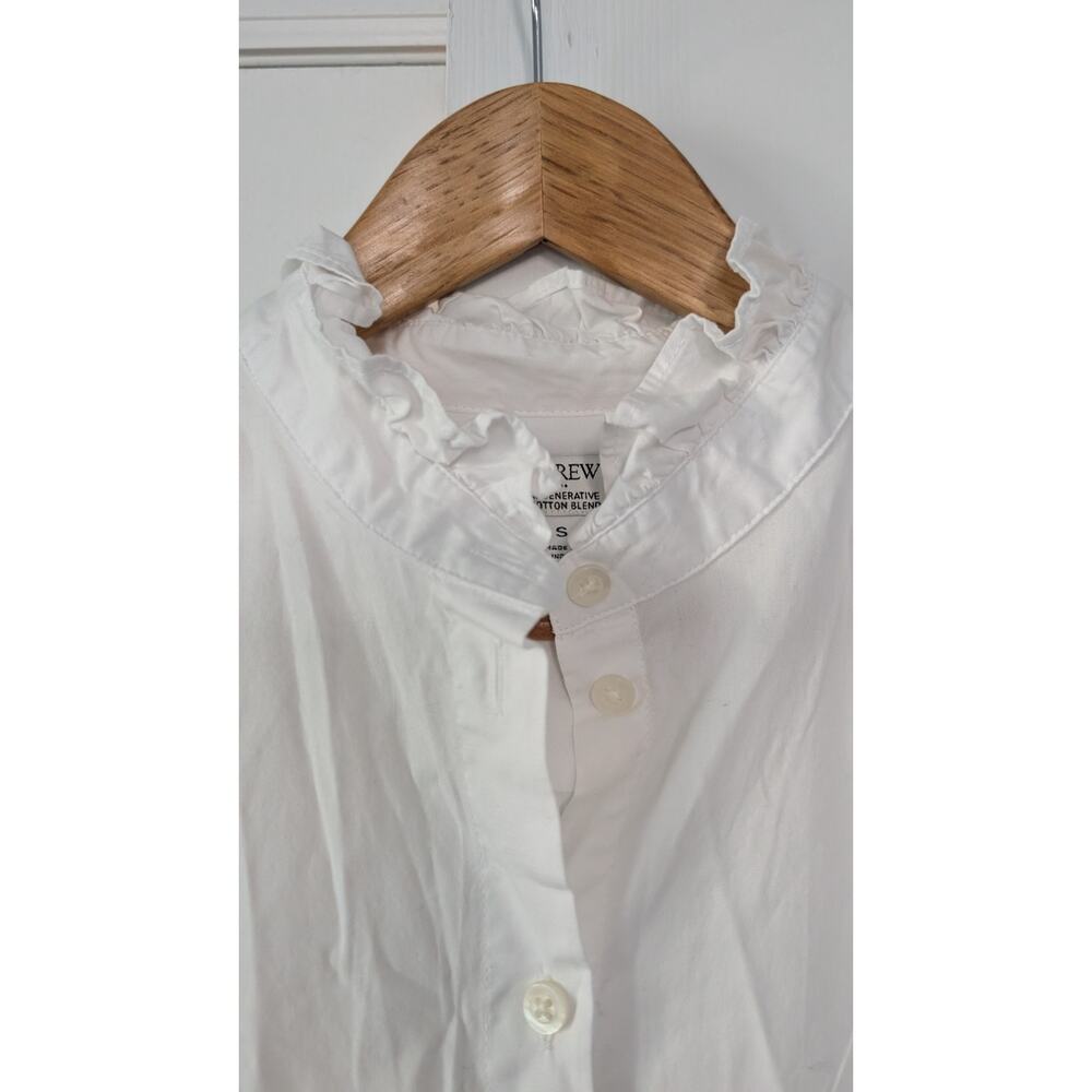 J. Crew White Ruffle Button-up - Picture 7 of 11
